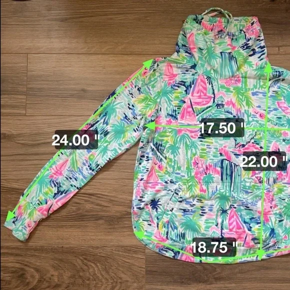 Lilly Pulitzer Fletcher pocketed cotton blend Pullover M - Picture 11 of 11